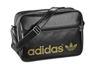 adidas Airline Bag schwarz glänzend